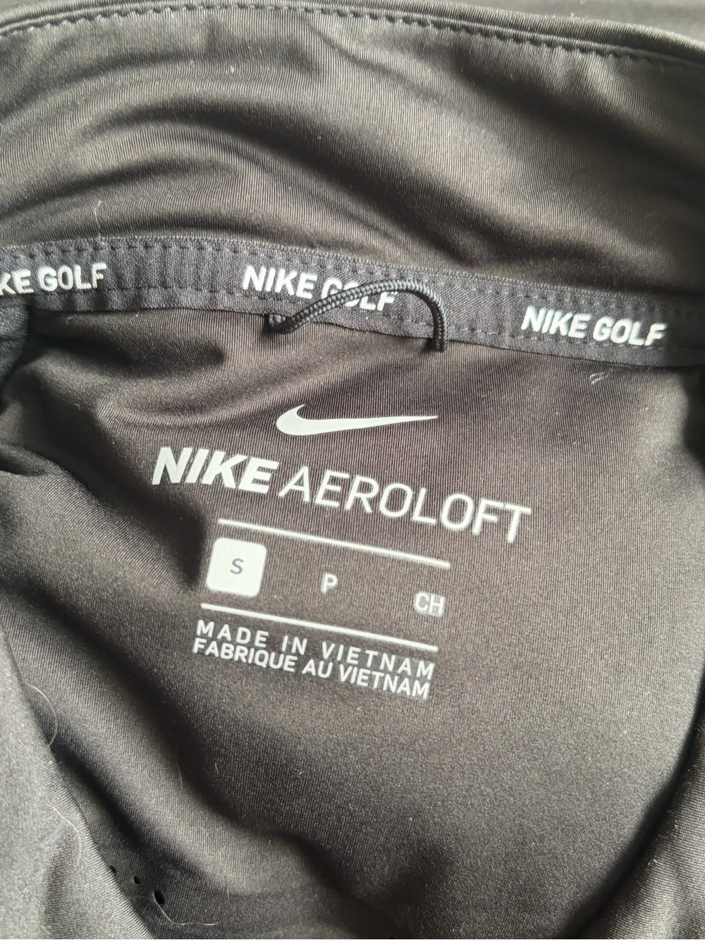 Nike areoloft active golf perforated qualited shell golf black vest jacket small